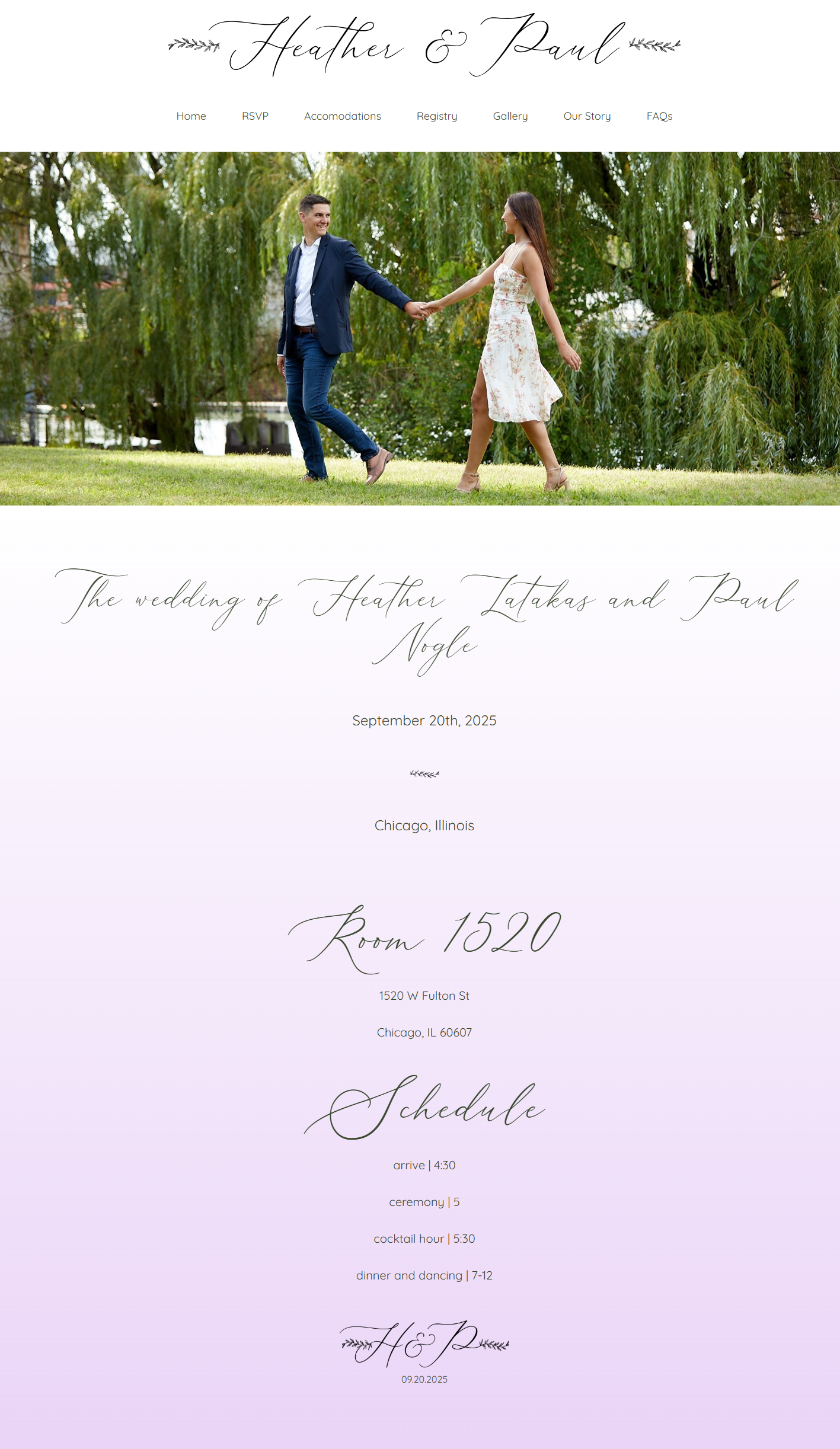 Forever and a Day Wedding Website
